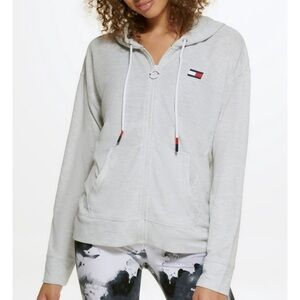 Tommy Hilfiger Sport-waffle knit Grey Zip up Hoodie